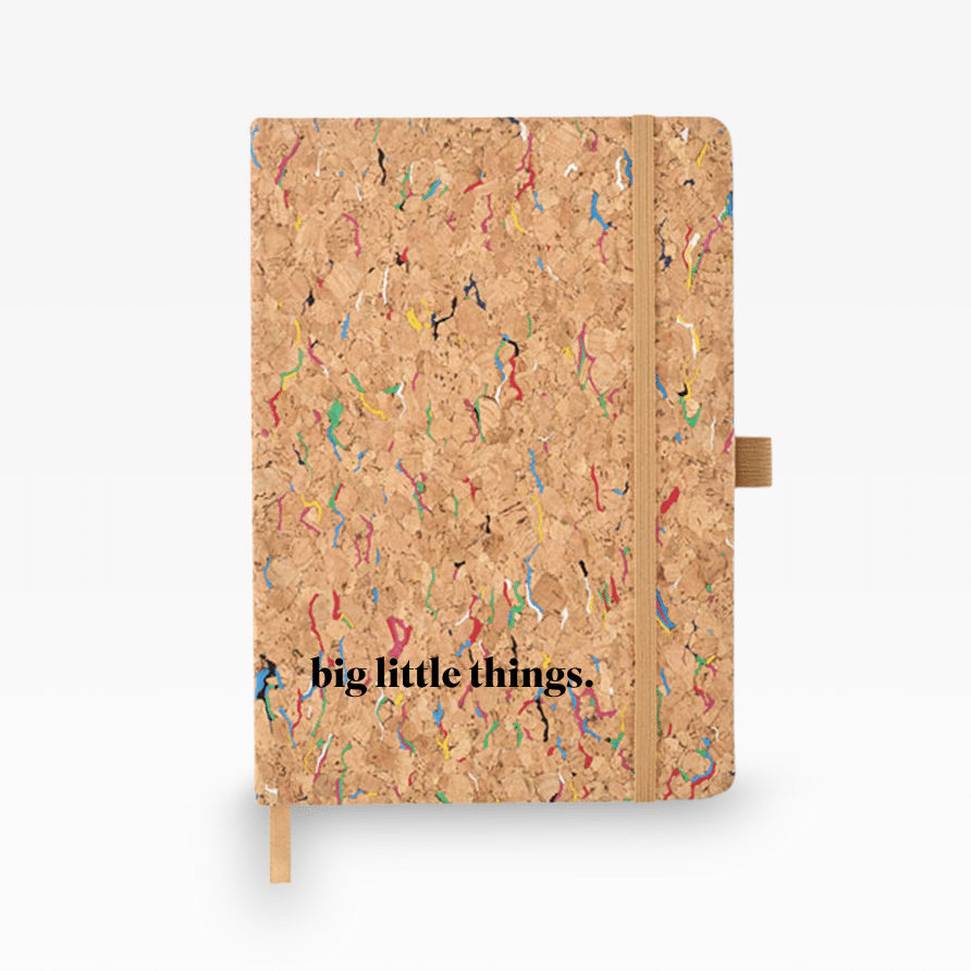 Personalisierbares Notizbuch Cornota DIN A5 mit Kork-Hardcover und liniertem Papier