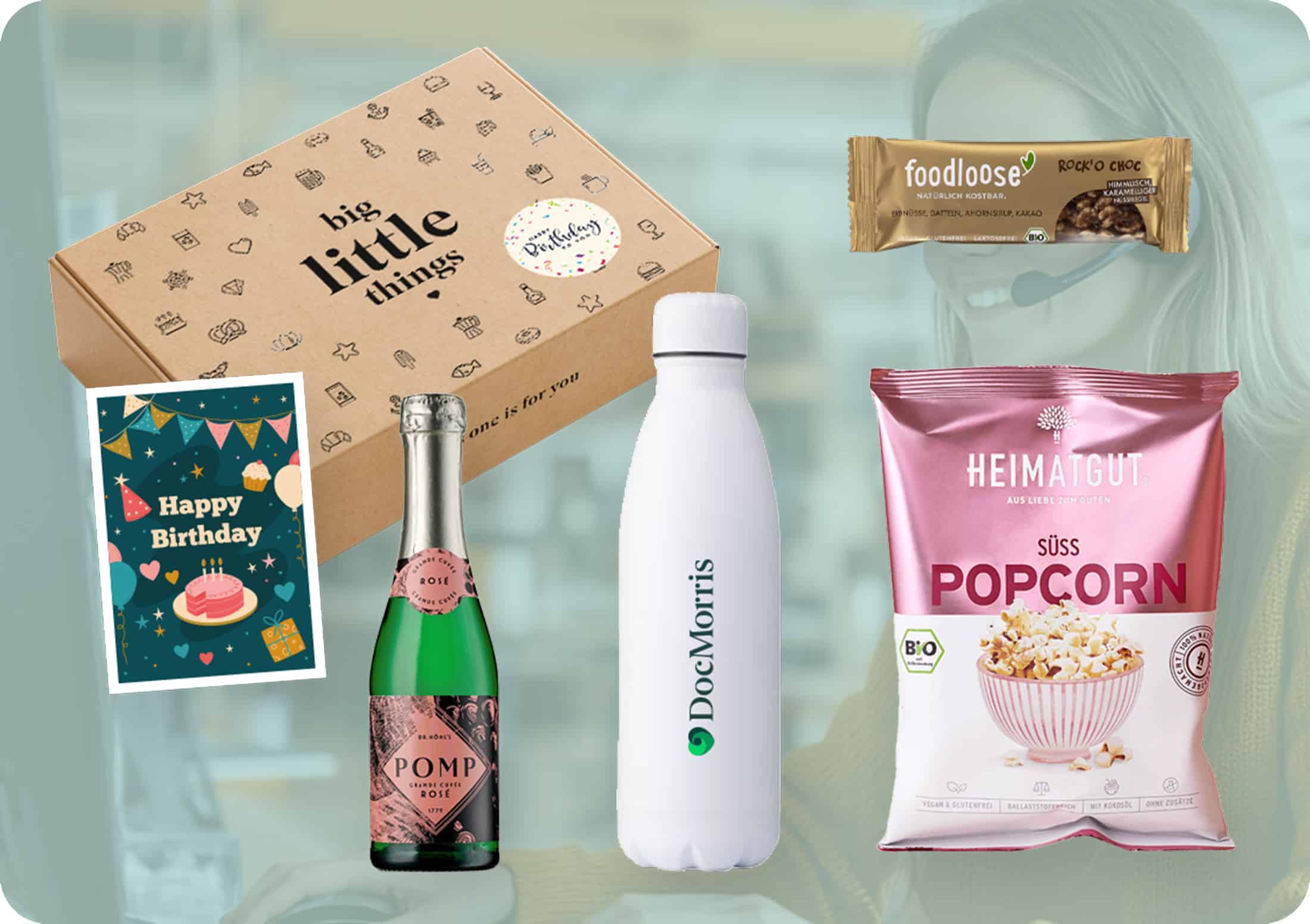 hochwertige Geburtstagsbox für Mitarbeiter