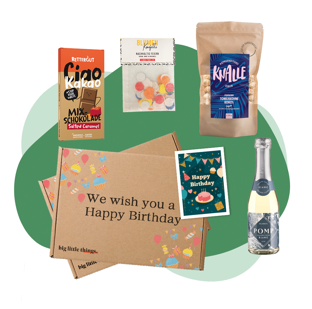 Medium Geburtstagsbox für Mitarbeiter, individuelle Geschenkbox im mittleren Preissegment