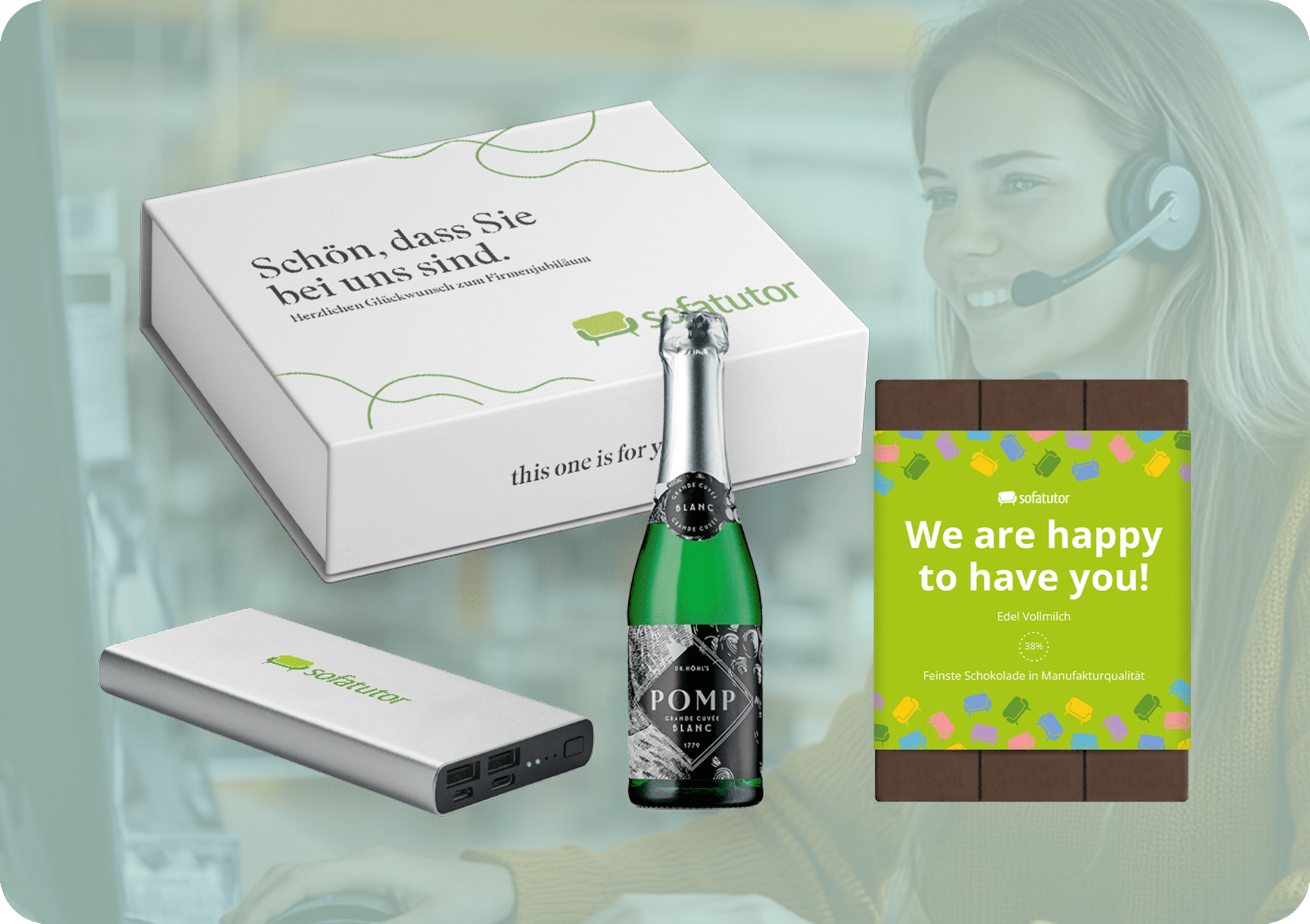 Individualisierte hochwertige Jubiläumsbox für Mitarbeiter, das perfekte Dankesgeschenk für treue Kollegen