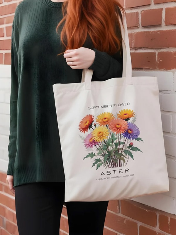 Auffälliger Jutebeutel mit großem Firmenlogo, ideal als nachhaltiger und sichtbarer Werbeartikel