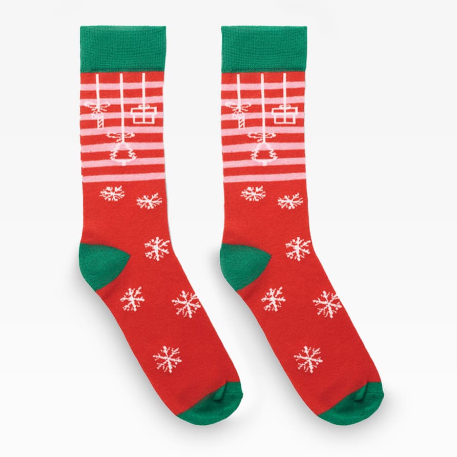 Socken im Weihnachtlichem Motiv, personalisierbare Mitarbeitergeschenke Weihnachten