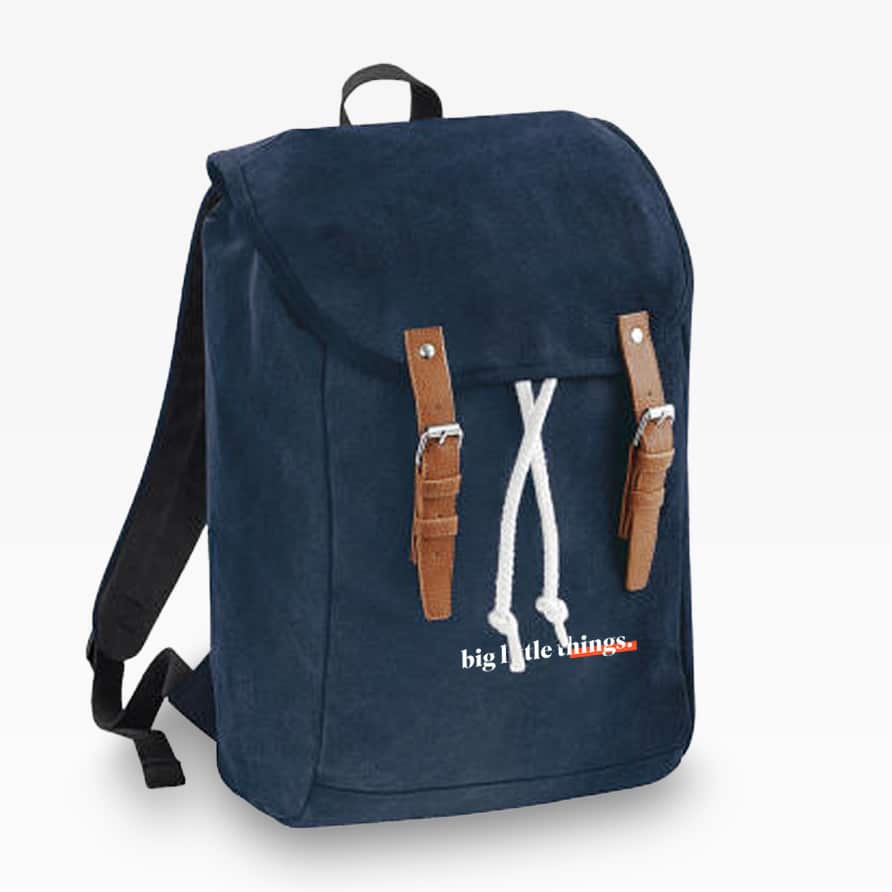 Vintage Rucksack mit Veredlung, Merchandise Mitarbeitergeschenke